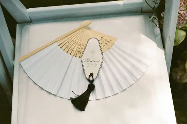 A styled ceremony chair detail